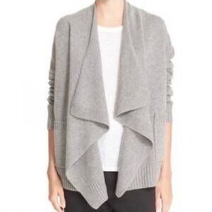 Vince Wool Cashmere Drape Front Sweater Cardigan Size XS